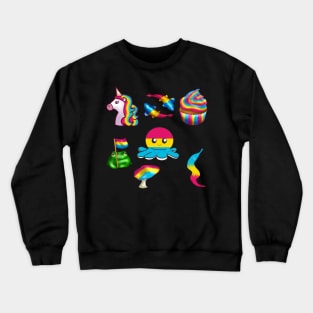 Pansexual LGBTQ Sticker Pack Crewneck Sweatshirt